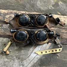 Antique 1890s - 1910s Lot of 2 Fraternal Hoodwink Goggles Masonic Odd Fellows picture