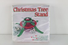 Deadstock Vintage 80s 90s Christmas Tree Stand Holder 7 ft Tall Tree Steel USA picture