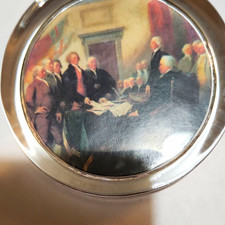 Vintage Antique Glass Paperweight WASHINGTON MONUMENT Washington DC Square picture
