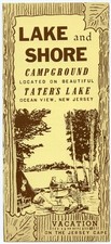 LAKE & SHORE CAMPGROUND Tater's Lake OCEAN VIEW NJ - vintage 1970's brochure picture