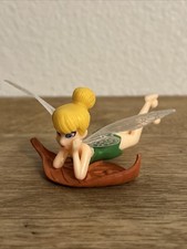 Tinker Bell Fairy On Leaf Disney Peter Pan 3” Figure PVC Toy picture