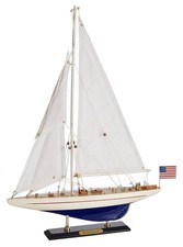 Wooden Sailboat Decor Model Ship - Nautical Home Decor, Maritime Gift, Vintage picture