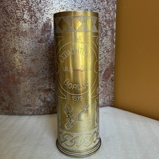 WW1 British 18PR Shell Casing Trench Art Shell Dutch Remembrance Oorlog Folk Art picture