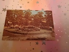 Vintage • Girl Scout Postcard • Camp Wind in the Pines • 8 Cent Eisenhower Stamp picture