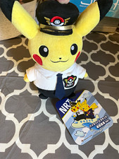 Pokémon Center Pikachu NRT Narita Airport Pilot Uniform Plush w/ Tag picture