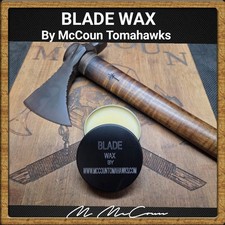 BLADE WAX BY MCCOUN TOMAHAWKS. BEES WAX MIX FOOD GRADE FORMULA 2 OZ TIN. picture