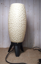 Vtg MCM Beehive Table Lamp Bubble Plastic tripod Lamp 1960's picture