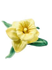Vintage 1989 Lenox Garden Flowers Daffodil Fine Porcelain Figurine Retired picture