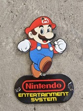 ORIGINAL NINTENDO MARIO RUNNER PORCELAIN DEALERSHIP SIGN 10