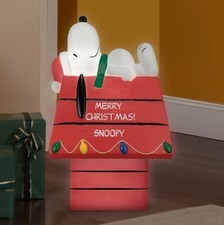 3 FT LED SNOOPY DOGHOUSE BLOW MOLD LIGHTED OUTDOOR YARD DECOR picture