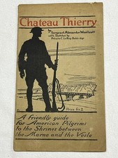 1919 Chateau Thierry Alexander Woollcott WWI Guide + YMCA Reims Letter picture