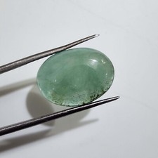 Glowing Rare Sakota Emerald Cabochon Oval Shape 5.80 Crt Emerald Loose Gemstone picture