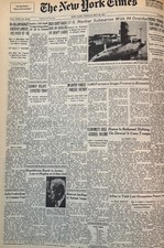 Vintage Sinking of Submarine Scorpion NEW YORK TIMES News Article Estate Sale picture