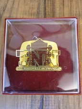 The Nashville Network 24kt Gold Finish Brass Christmas Ornament Opryland USA picture