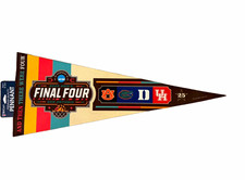 2025 NCAA Mens Final Four  Team Pennant Florida Duke  Auburn  Houston NWT  12x30 picture