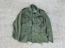 Vintage 60s Army M-65 OG-107 Cold Field Jacket w/ Hood and liner Medium Distress picture