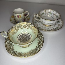 Lot of 3 Rare Antique Teacup Sets: Paragon Royal Chelsea Lord Nelson Ware picture