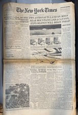Original July 31, 1971 The New York Times Apollo 15 Moon LandingNewspaper picture