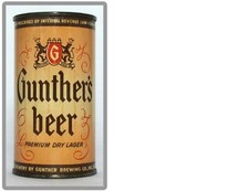 Vintage Gunther's  Flat Top Beer Can Baltimore MD  Fridge  Magnet picture