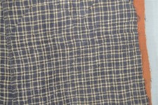 antique  petticoat quilted winter  blue plaid Civil War Era  original 18th 19th picture