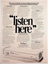 1982 Votrax Personal Speech System Computer Voice Synthesizer Ad Ephemera picture