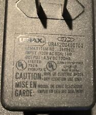 OEM Lemax AC Power Adapter 4.5V Black UR4120045070G      (AB) picture