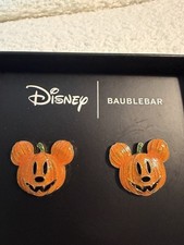 Disney x BaubleBar Mickey Mouse Pumpkin Halloween Stud Earrings picture