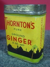 Thornton's Pure Ground Ginger, Louisville  Kentucky, 2 Oz. Spice Tin Can picture