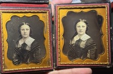 they were taken at the same sitting. 2 sixth plate daguerreotypes picture