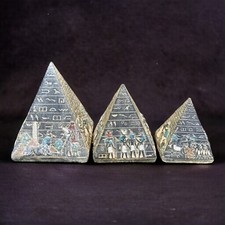 Rare Ancient Egyptian Antiquities Three Pyramids Unique Pharaonic Egyptian BC picture