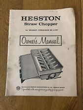 Vintage 1960 Hesston Straw Chopper For Massey-Ferguson 80 & 82 Manual Hesston KS picture