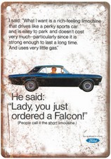 Vintage 1967 Ford Falcon Futura Sports Coupe Ad Retro Look Metal Sign A7689 picture