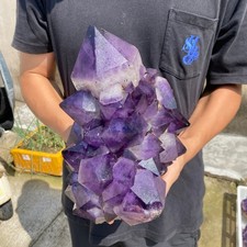14.6lb Natural Amethyst geode quartz cluster crystal specimen Healing picture