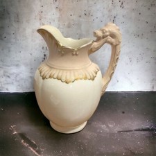 Antique Edwin Bennett Pottery Company Lions Head Pitcher Art Nouveau  picture