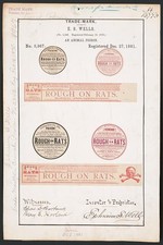 Photo:E S Wells Rough on Rats Trademark Registration 1881 Animal Poison picture