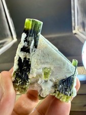 Beautiful Green Cap Tourmaline With Feldspar Combine Specimen 620 carats picture