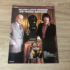 GRAM70 MAGAZINE ADVERT 11X8 JULIAN LLOYD WEBBER & SIR YEHUDI MENUHIN picture