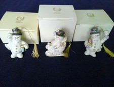 Lot 3 Vint LENOX Christmas Ornaments 1998, 1999, 2000 Boxed picture