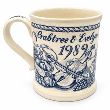 Vintage 1989 Masonās Ironstone Crabtree & Evelyn Blue Annual Mug England picture