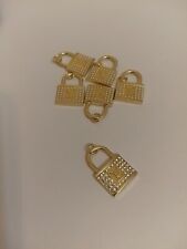 Lot Of 6 Gold Tone  LV   Zipper Pull Replacement Button lock 20*28mm  picture