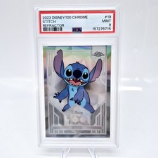 2023 Topps Chrome Disney 100 Stitch #93 PSA 9 Refractor 1st Edition picture