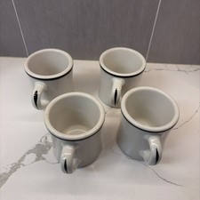Vintage Victor Green Stripe  Diner Ware 7.5oz Coffee Restaurant Mug Set Of 4 picture