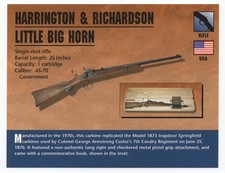 Harrington & Richardson Little Big Horn Rifle Atlas Classic Firearms Card picture