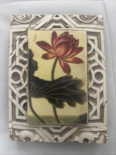 Sid Dickens Memory Block Tile Vintage 1998 T68 Retired Lotus Flower picture