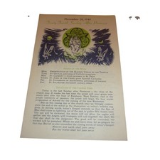 Vintage 1949 Catholic Church Bulletin Our Lady of Lourdes Peoria IL Ephemera picture