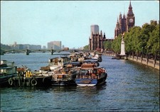 London England West Bank of River Thames & Victoria Embankment Continental PC picture