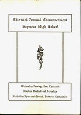 SEYMOUR CT~HIGH SCHOOL 1917 COMMENCEMENT PROGRAM + CONCORDIA RECEPTION DANCE TIK picture