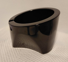 MCM Black VIKING Cigarette Ashtray with label -slanted/orb style - 4.5