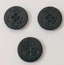 3 Pack Vintage Original USGI Navy Pea Coat Black Anchor Buttons Free US Shipping picture