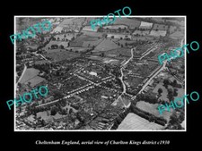 OLD LARGE HISTORIC PHOTO CHELTENHAM ENGLAND AERIAL VIEW CHARLTON KINGS c1930 2 picture